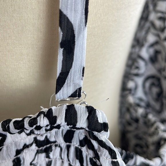 Lane Bryant Smocked Ruffle Boho Chiffon Sundress w/Removable Straps - Size 26 - Picture 12 of 15